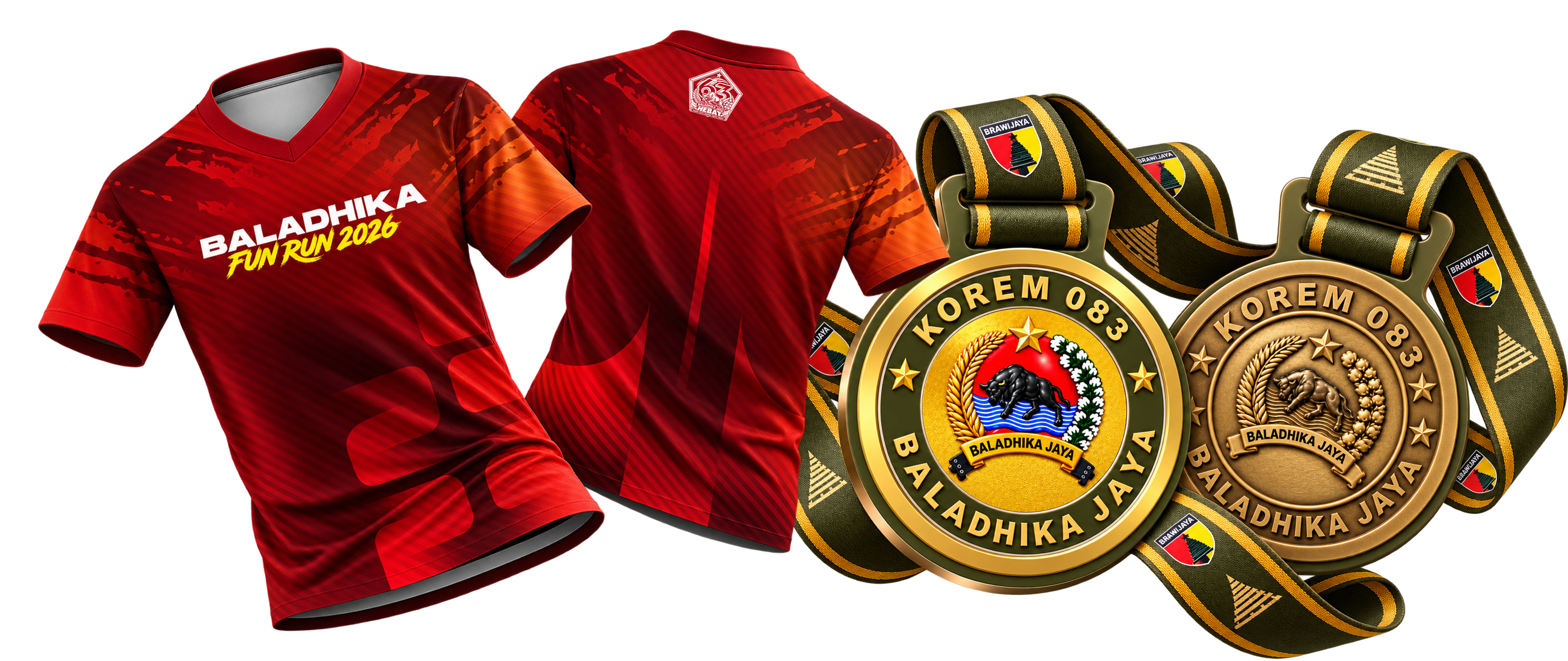 Medali dan jersey Baladhika Fun Run 2026